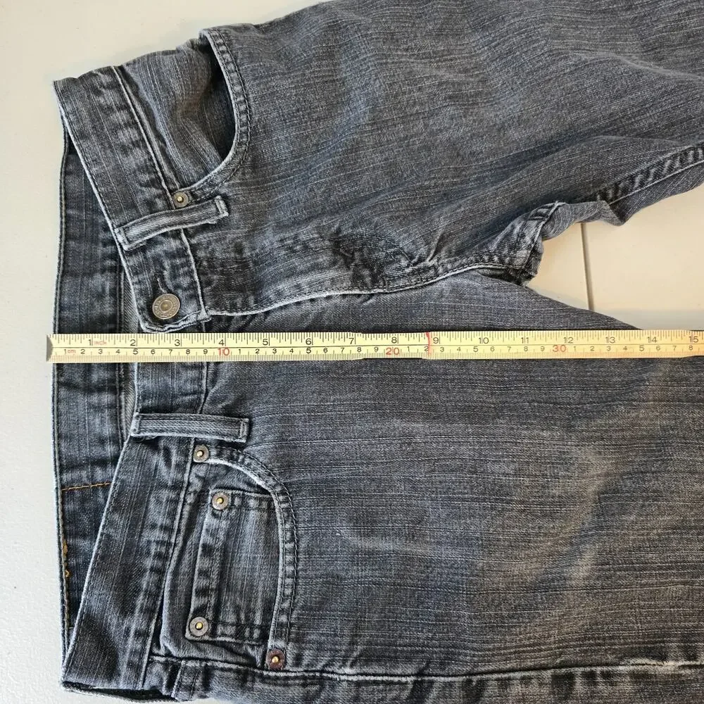 Levi's 514 Straight Jeans Men's 28 x 27 (tag 29 x 30) Charcoal Wash Fade